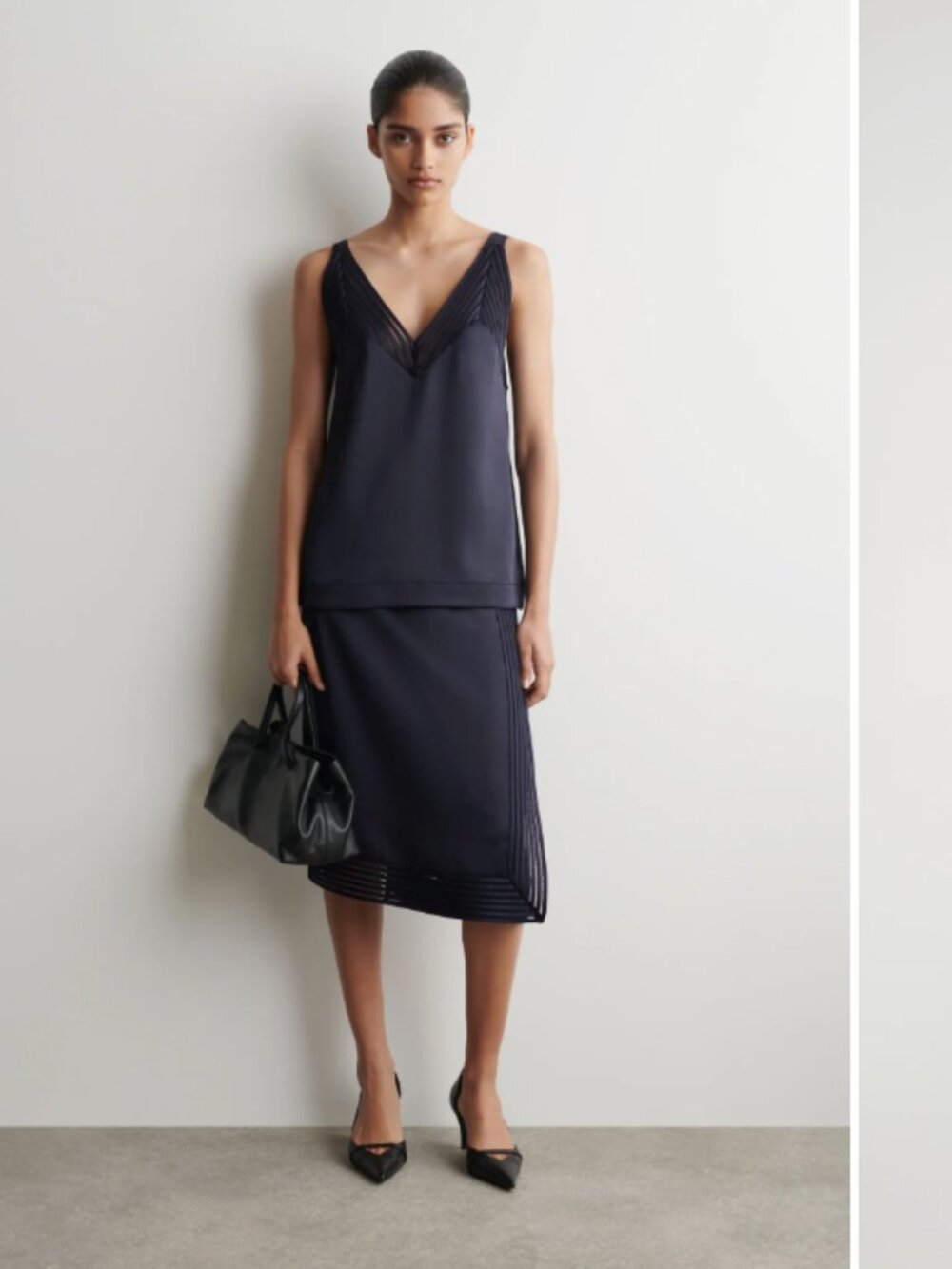 COS OPEN-STITCH WRAP SKIRT